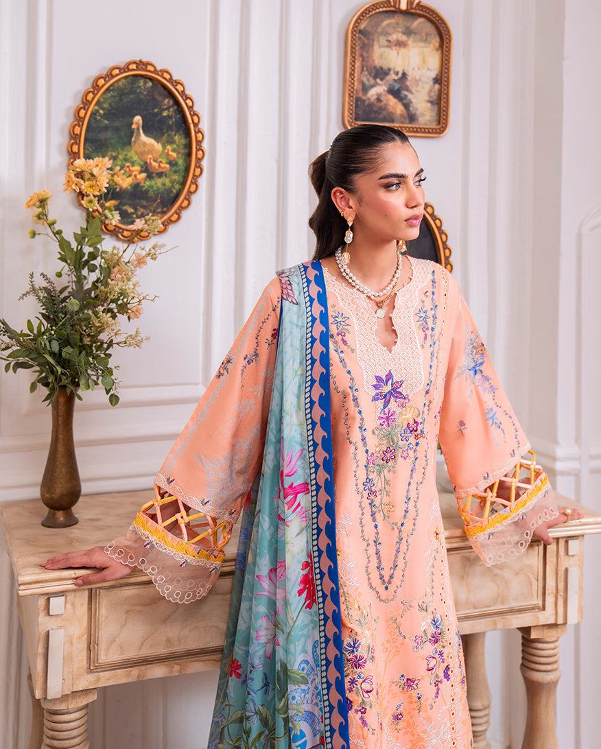 Roheenaz | Aezel Embroidered Cambric | Amal - Official Roheenaz stockist in UK - Sakeena London