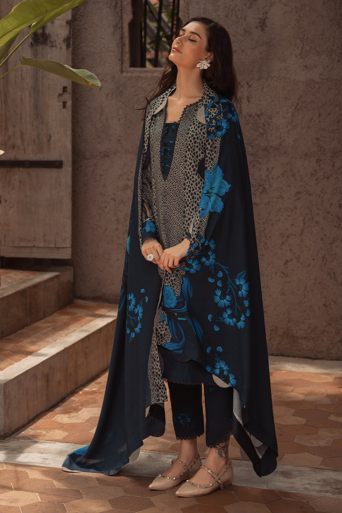 Charizma | C Prints Winter 25 | 3-PC Unstitched Printed Linen Collection CPW5-02 - Official Charizma stockist in UK - Sakeena London