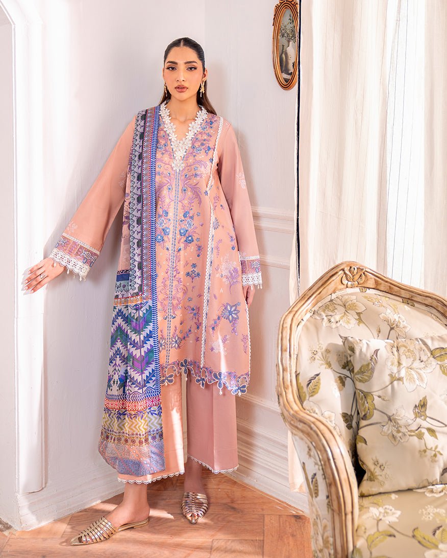 Roheenaz | Aezel Embroidered Cambric | Wareesha - Official Roheenaz stockist in UK - Sakeena London