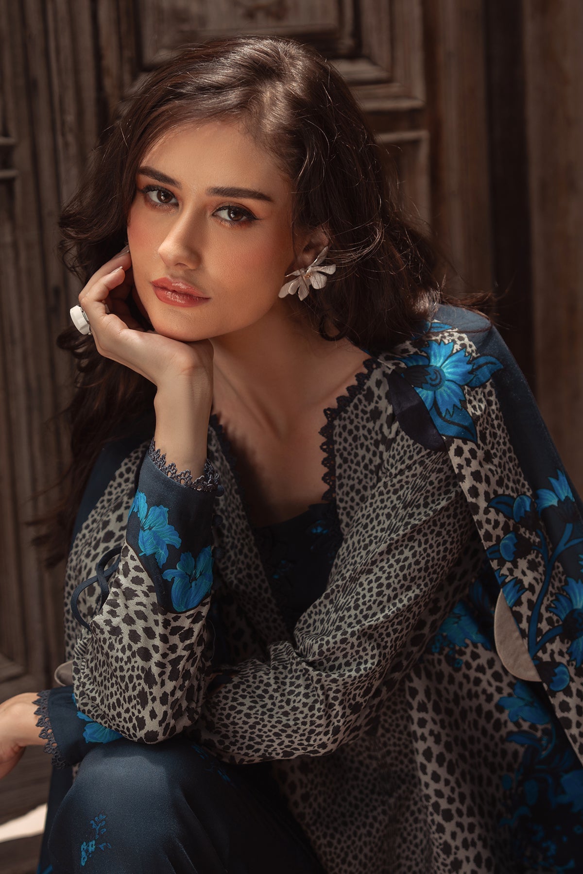 Charizma | C Prints Winter 25 | 3-PC Unstitched Printed Linen Collection CPW5-02 - Official Charizma stockist in UK - Sakeena London