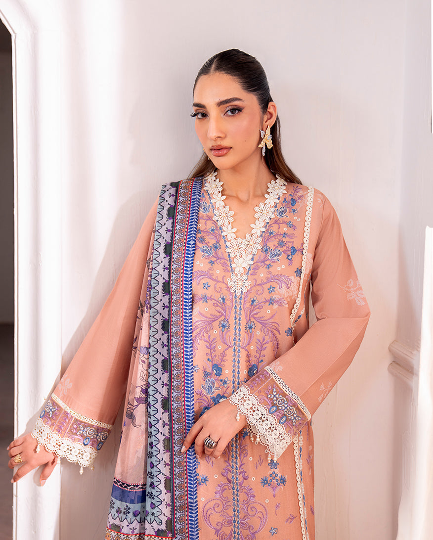 Roheenaz | Aezel Embroidered Cambric | Wareesha - Official Roheenaz stockist in UK - Sakeena London