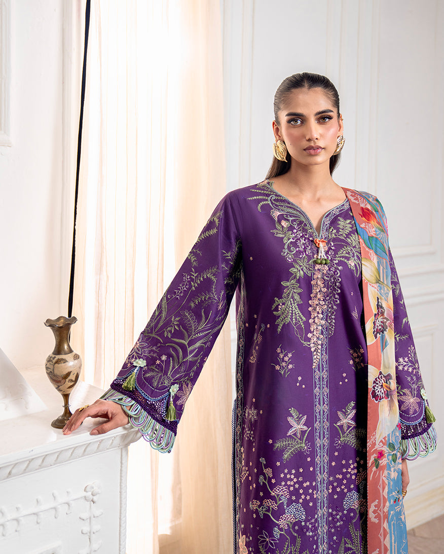 Roheenaz | Aezel Embroidered Cambric | Emaan - Official Roheenaz stockist in UK - Sakeena London