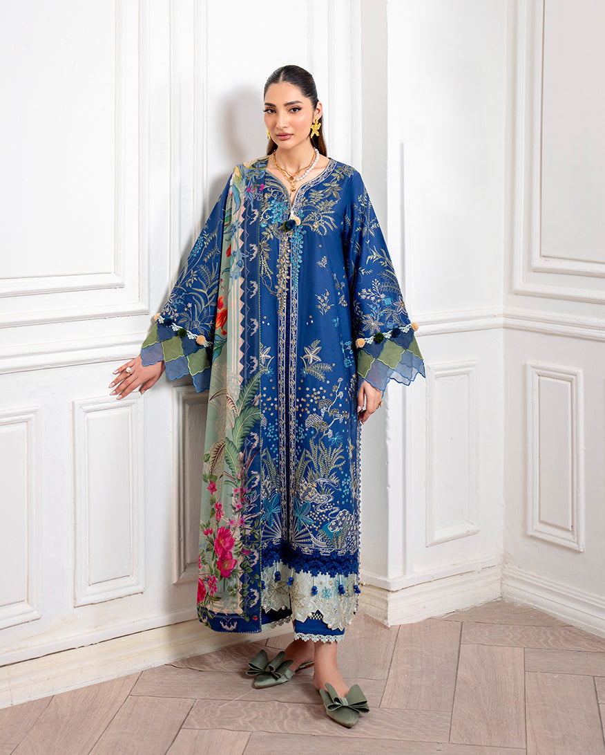 Roheenaz | Aezel Embroidered Cambric | Insha - Official Roheenaz stockist in UK - Sakeena London