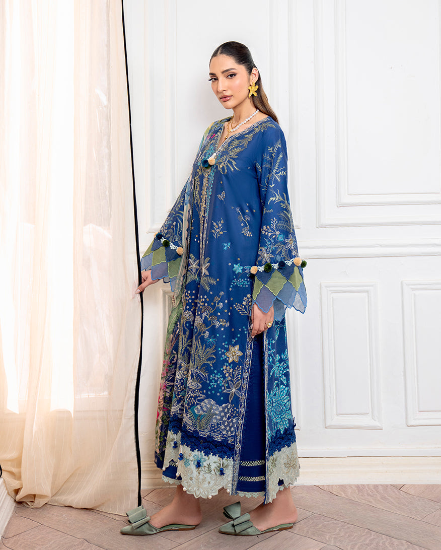 Roheenaz | Aezel Embroidered Cambric | Insha - Official Roheenaz stockist in UK - Sakeena London