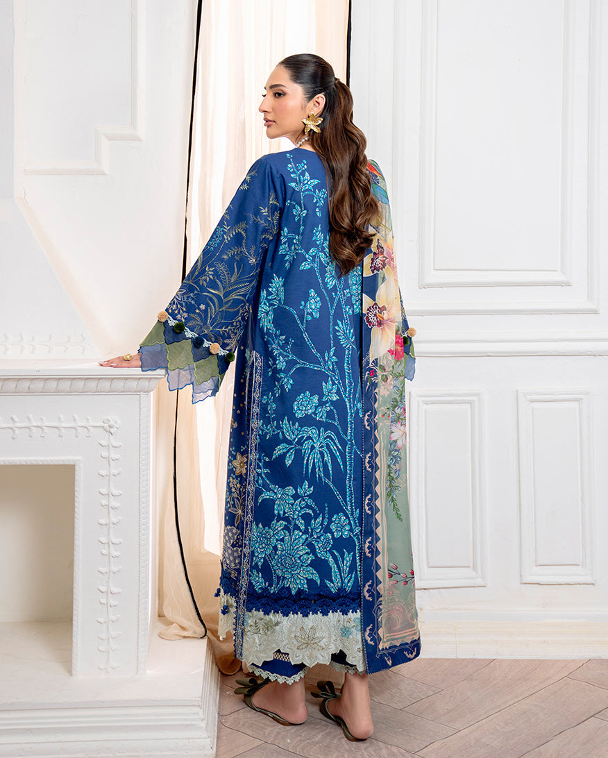 Roheenaz | Aezel Embroidered Cambric | Insha - Official Roheenaz stockist in UK - Sakeena London