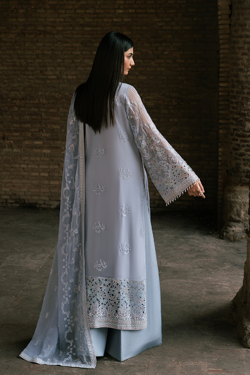 Lavish Premium | Hamsafar Luxury Chiffon | Baby Blue