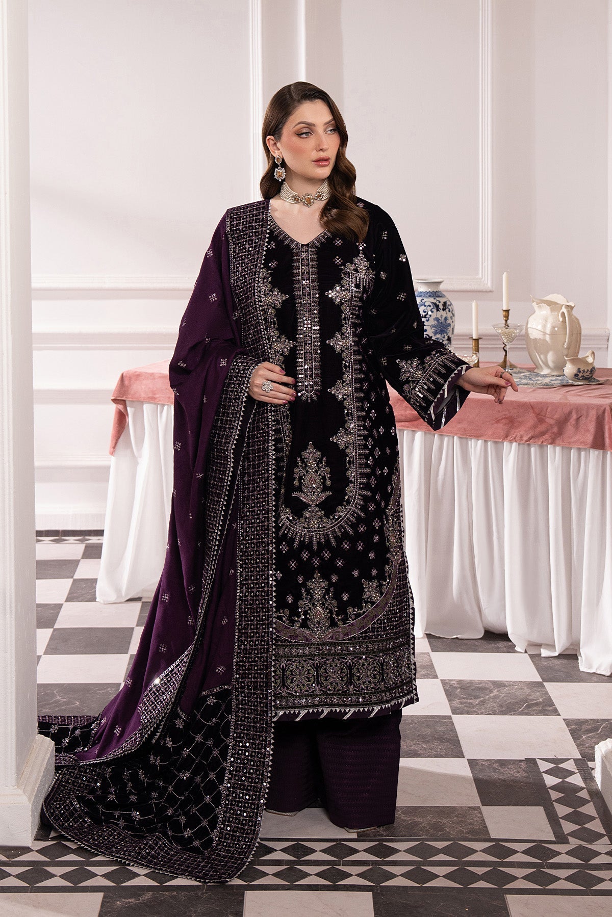 Raeesa Premium | Noirah Velvet | NV-001 - Official Raeesa Premium stockist in UK - Sakeena London