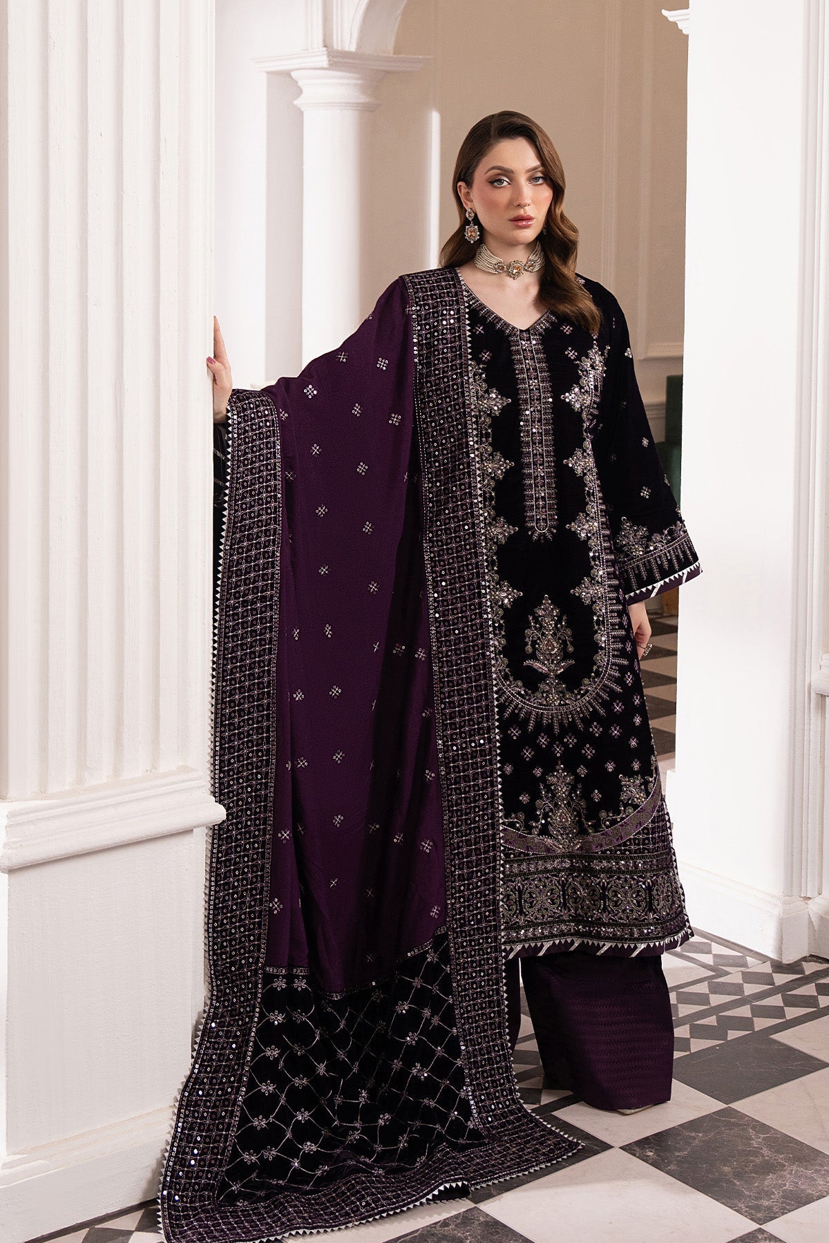 Raeesa Premium | Noirah Velvet | NV-001 - Official Raeesa Premium stockist in UK - Sakeena London