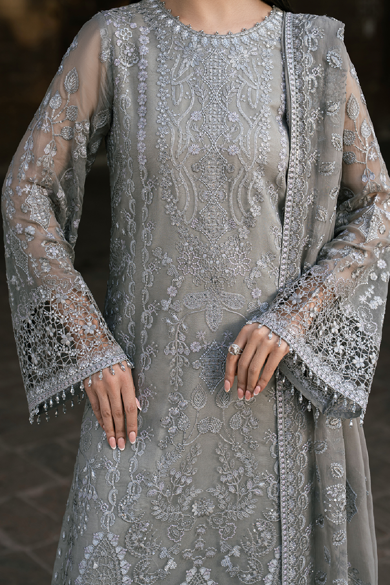 Lavish Premium | Hamsafar Luxury Chiffon | Gentle Gray