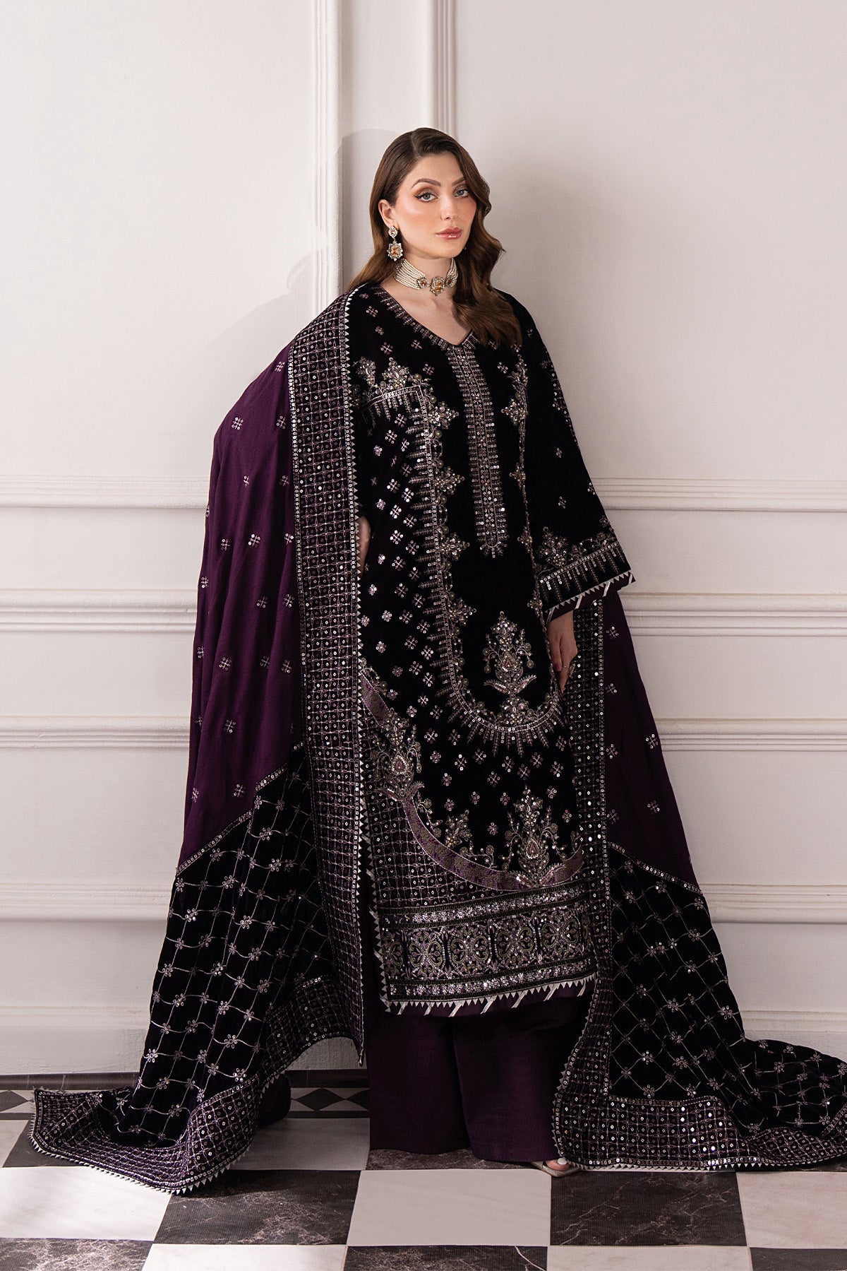 Raeesa Premium | Noirah Velvet | NV-001 - Official Raeesa Premium stockist in UK - Sakeena London