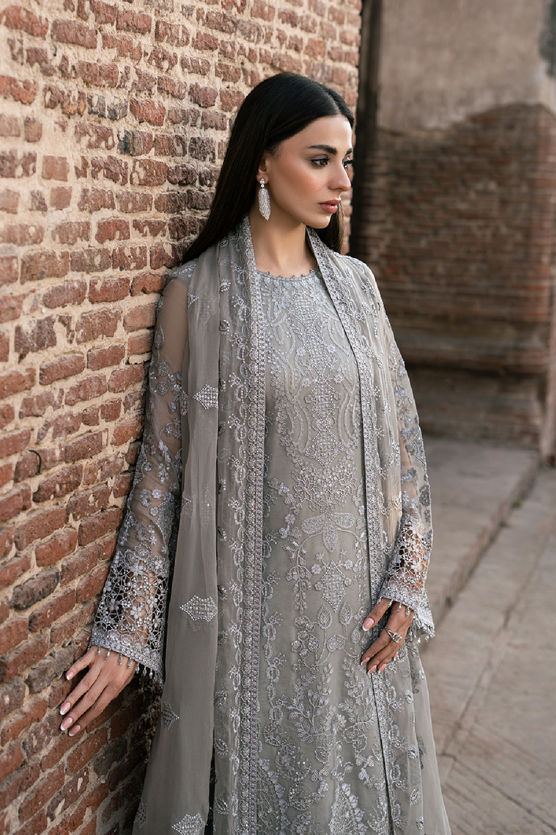 Lavish Premium | Hamsafar Luxury Chiffon | Gentle Gray