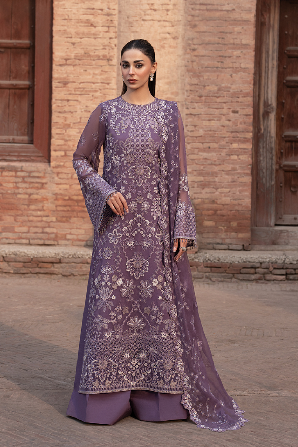 Lavish Premium | Hamsafar Luxury Chiffon | Pale Purple