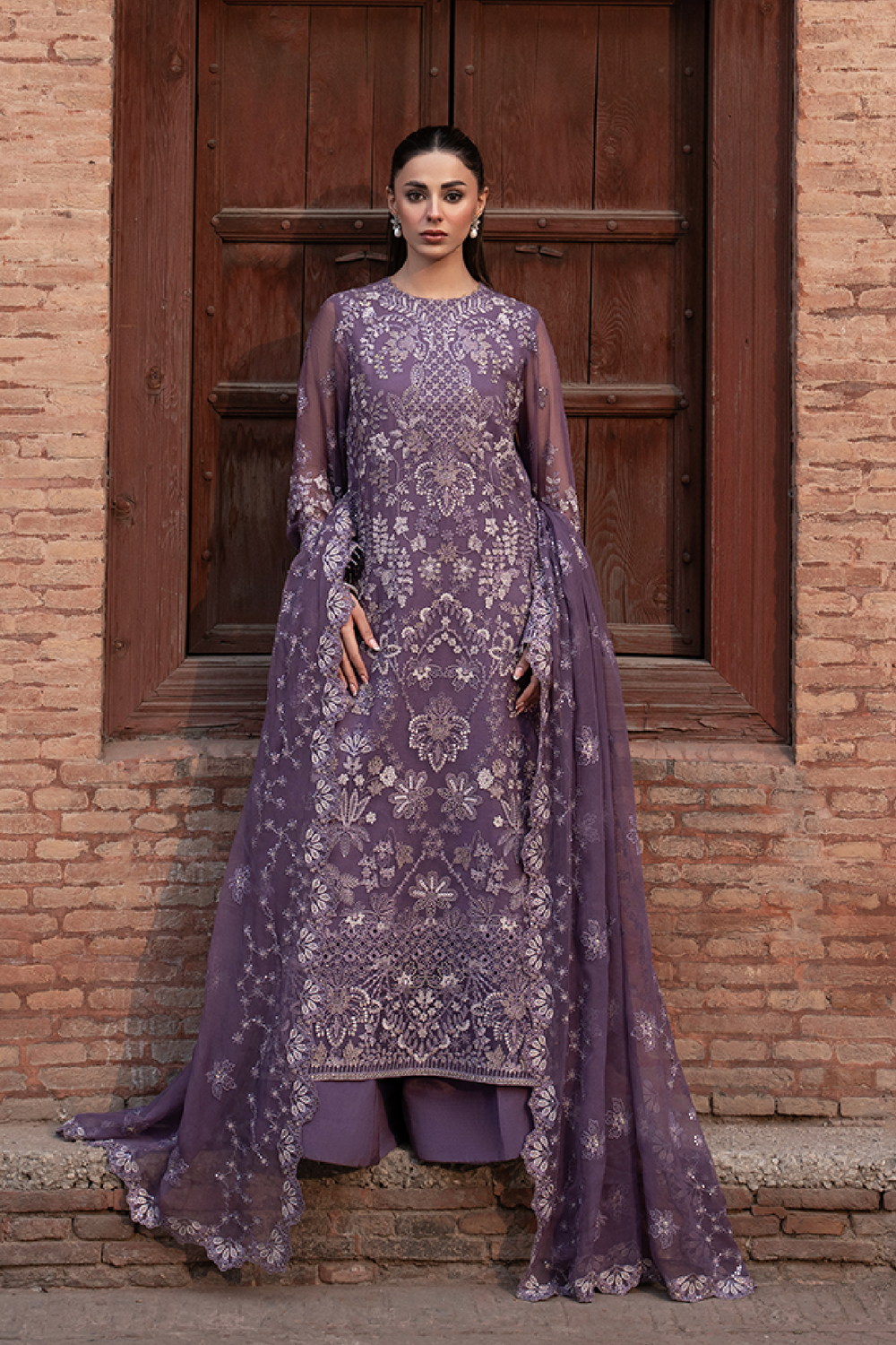 Lavish Premium | Hamsafar Luxury Chiffon | Pale Purple