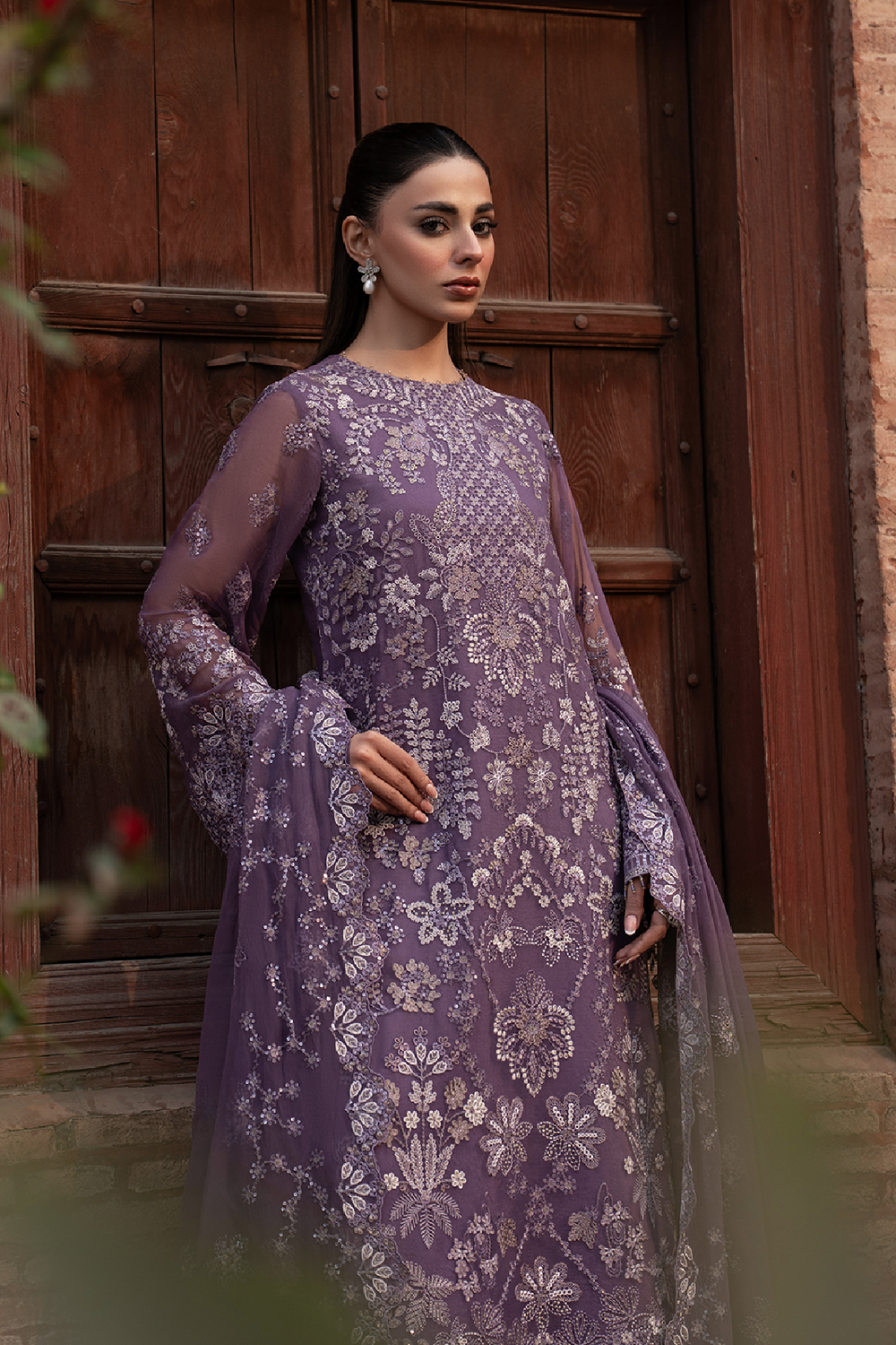 Lavish Premium | Hamsafar Luxury Chiffon | Pale Purple