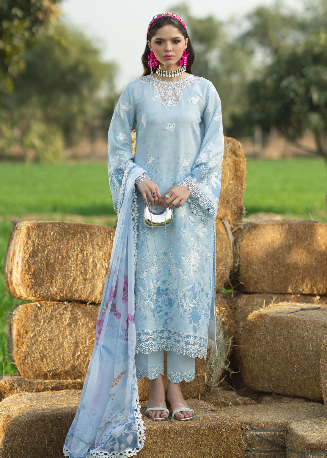 Sardinia | Printkari Lawn Edit 25 | Iris - Official Sardinia stockist in UK - Sakeena London