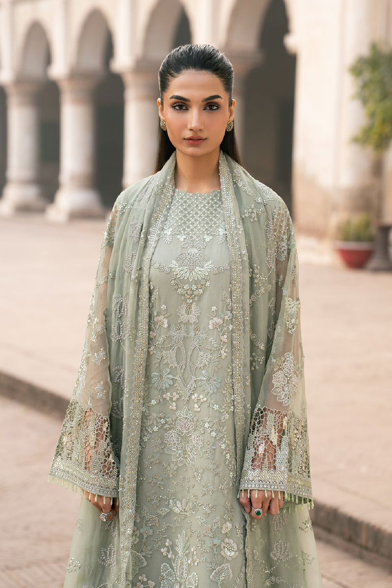 Lavish Premium | Hamsafar Luxury Chiffon | Sage Green