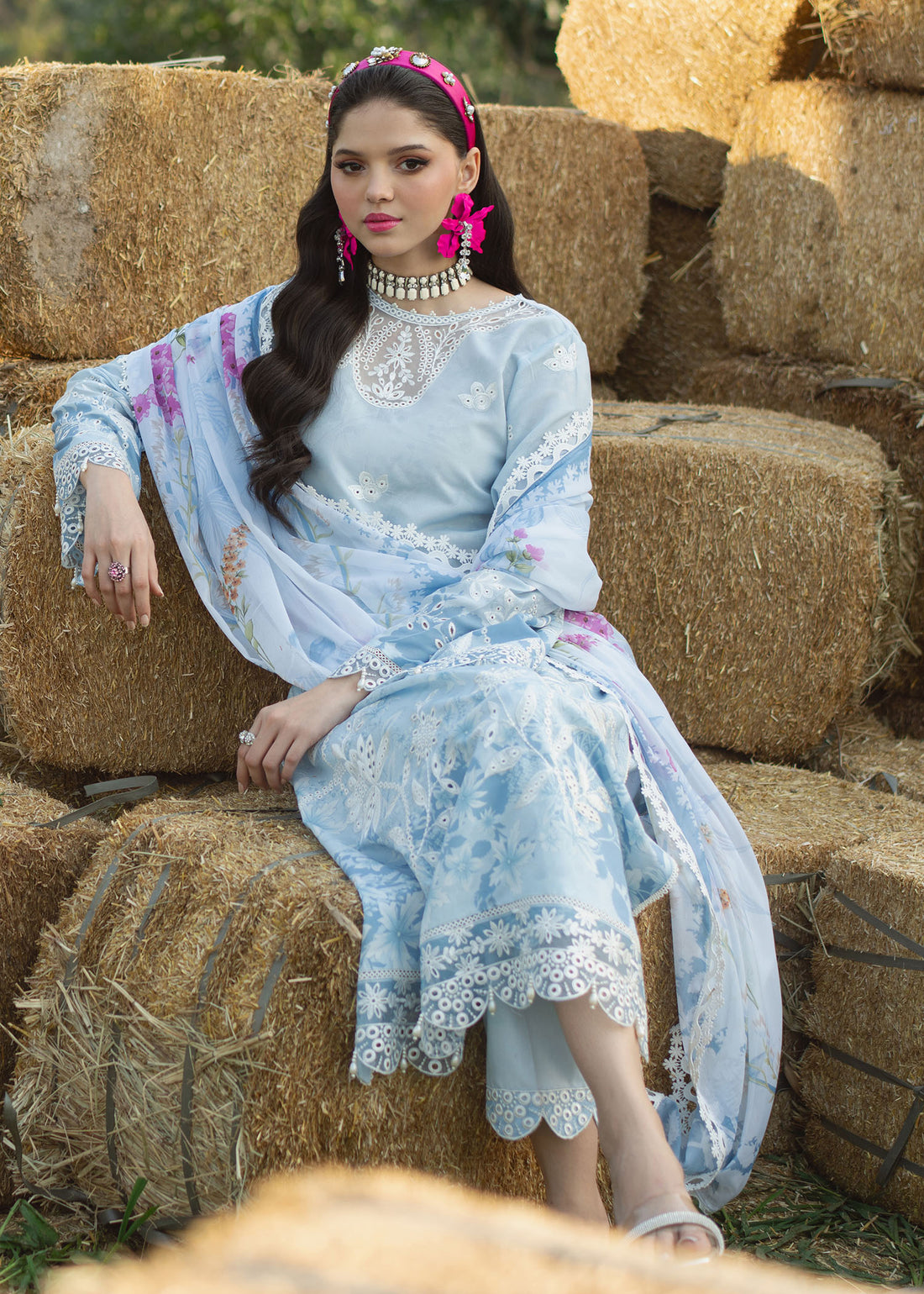 Sardinia | Printkari Lawn Edit 25 | Iris - Official Sardinia stockist in UK - Sakeena London