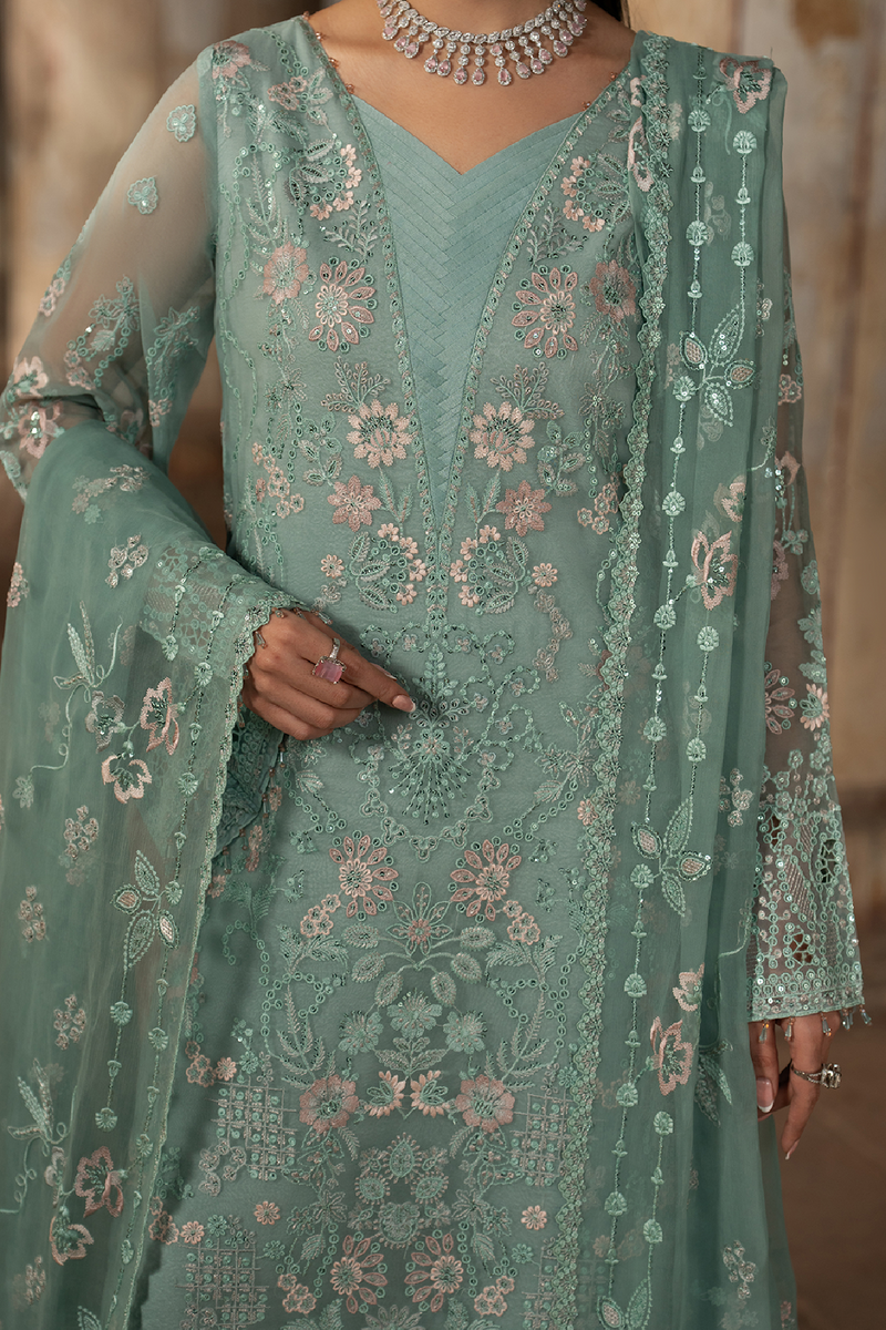 Lavish Premium | Hamsafar Luxury Chiffon | Light Aqua