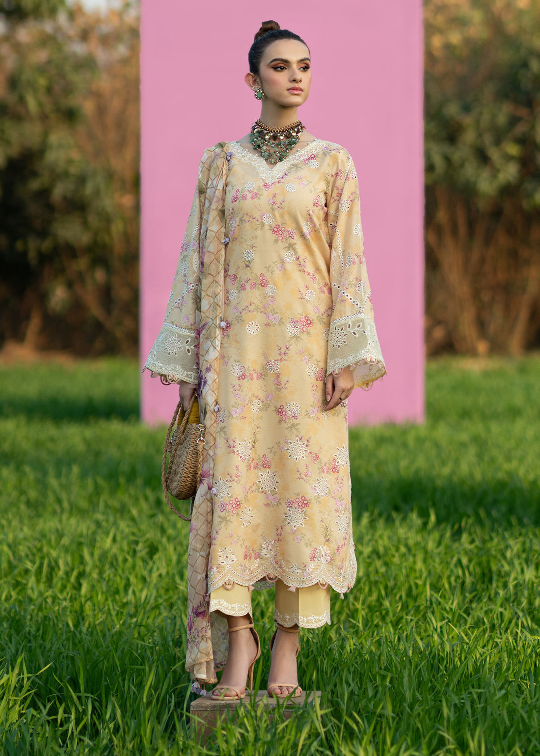Sardinia | Printkari Lawn Edit 25 | Sunflower - Official Sardinia stockist in UK - Sakeena London