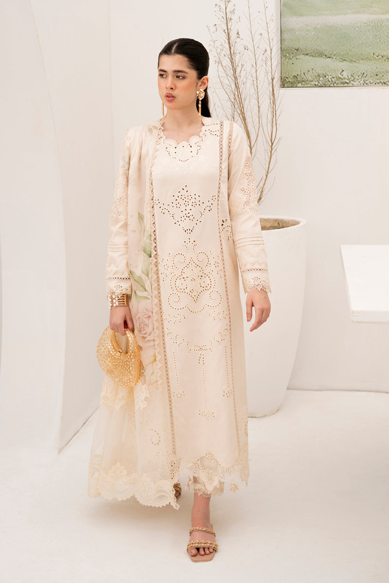 Qalamkar | Casual Pret Lawn | NM-05 LILA - Official Qalamkar stockist in UK - Sakeena London