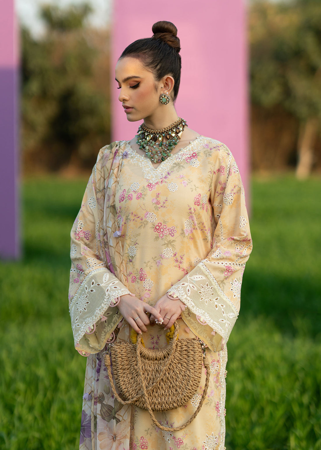 Sardinia | Printkari Lawn Edit 25 | Sunflower - Official Sardinia stockist in UK - Sakeena London