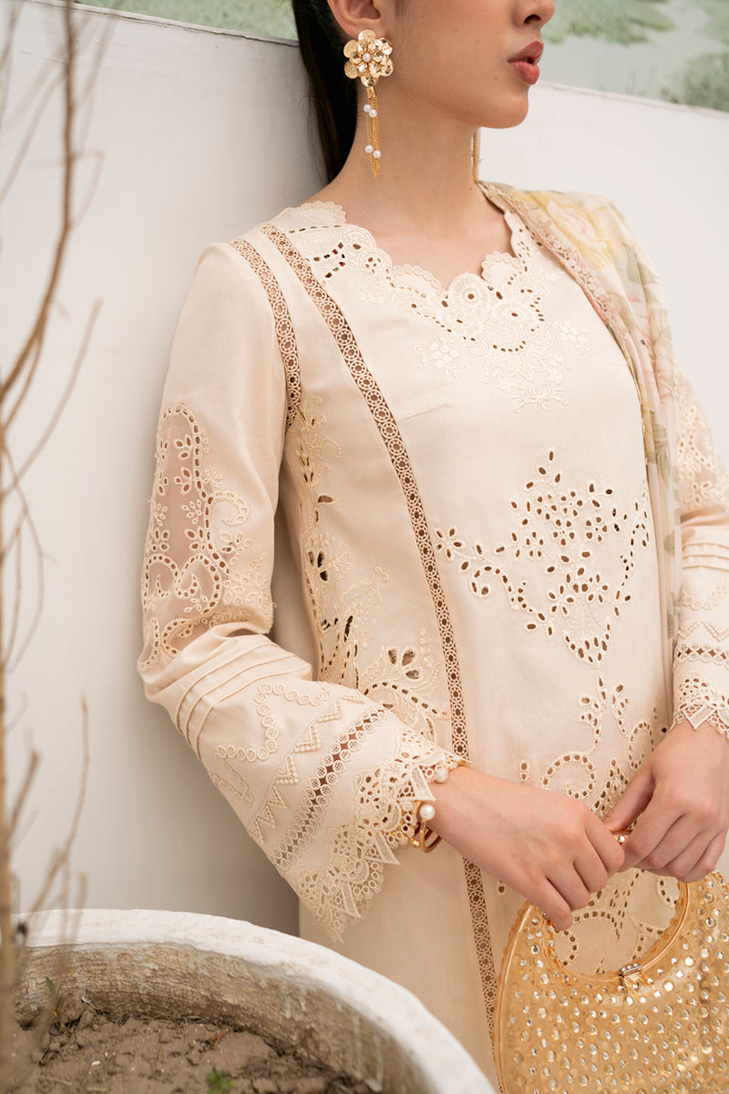 Qalamkar | Casual Pret Lawn | NM-05 LILA - Official Qalamkar stockist in UK - Sakeena London