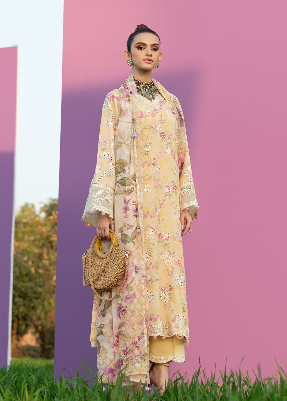 Sardinia | Printkari Lawn Edit 25 | Sunflower - Official Sardinia stockist in UK - Sakeena London