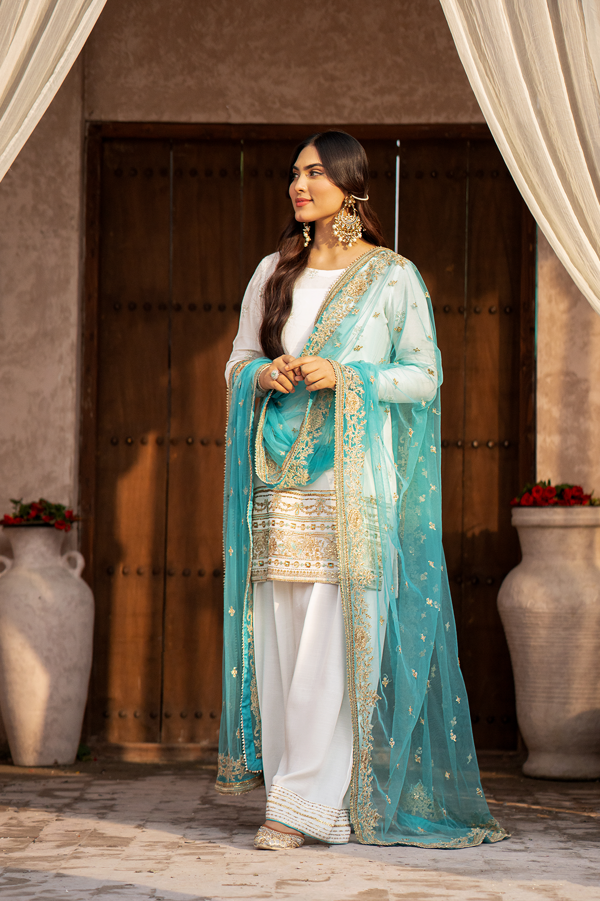 Erum Khan | Sakhiyan Formals | SUFAID PHOOL - Official Erum Khan stockist in UK - Sakeena London