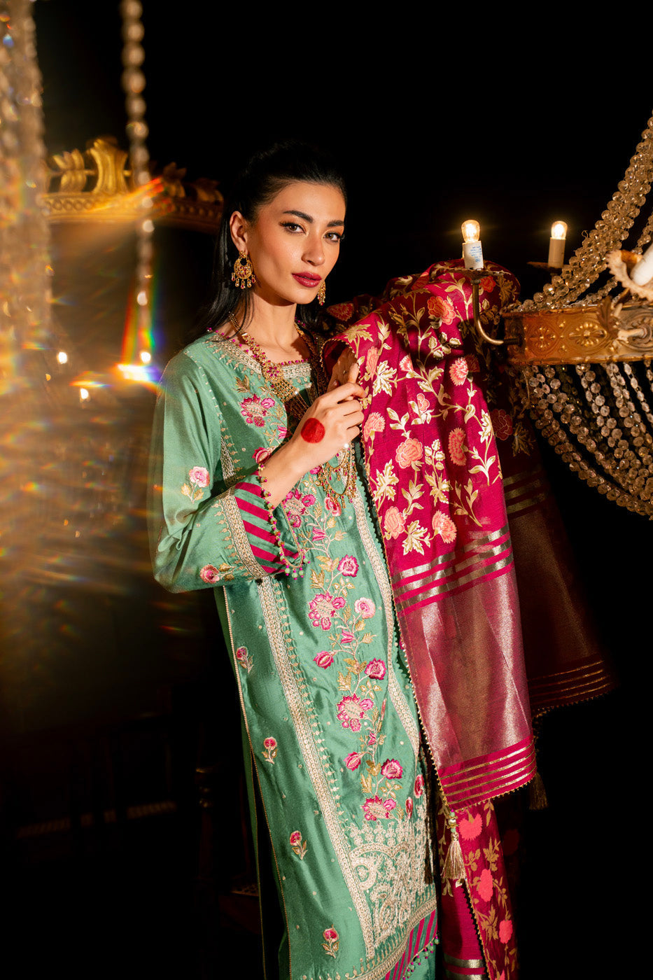 AlKaram | Festive Summer 25 | FC-9D-25-Sage - Official Alkaram stockist in UK - Sakeena London