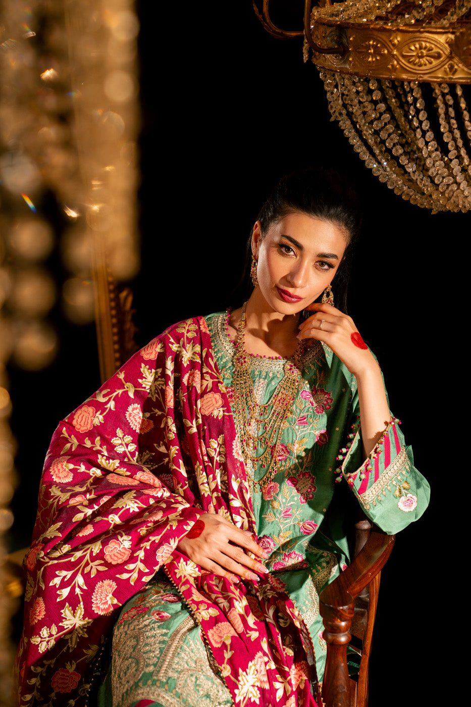 AlKaram | Festive Summer 25 | FC-9D-25-Sage - Official Alkaram stockist in UK - Sakeena London
