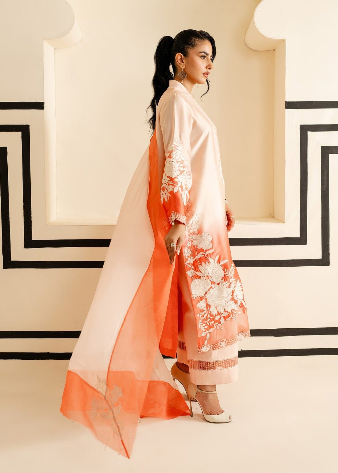 Mahgul | Nooreh Luxe | OmbrÃÂ© Coral - Official Mahgul stockist in UK - Sakeena London