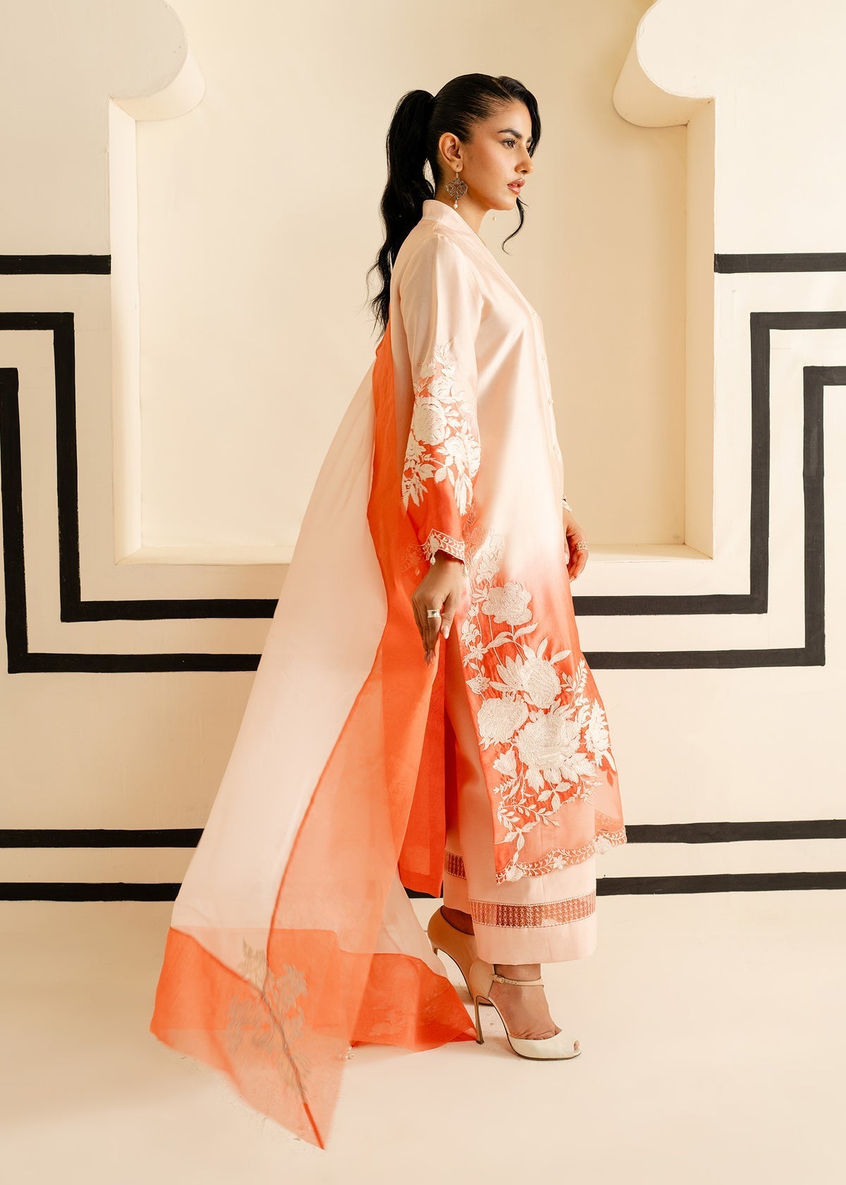 Mahgul | Nooreh Luxe | OmbrÃÂ© Coral - Official Mahgul stockist in UK - Sakeena London