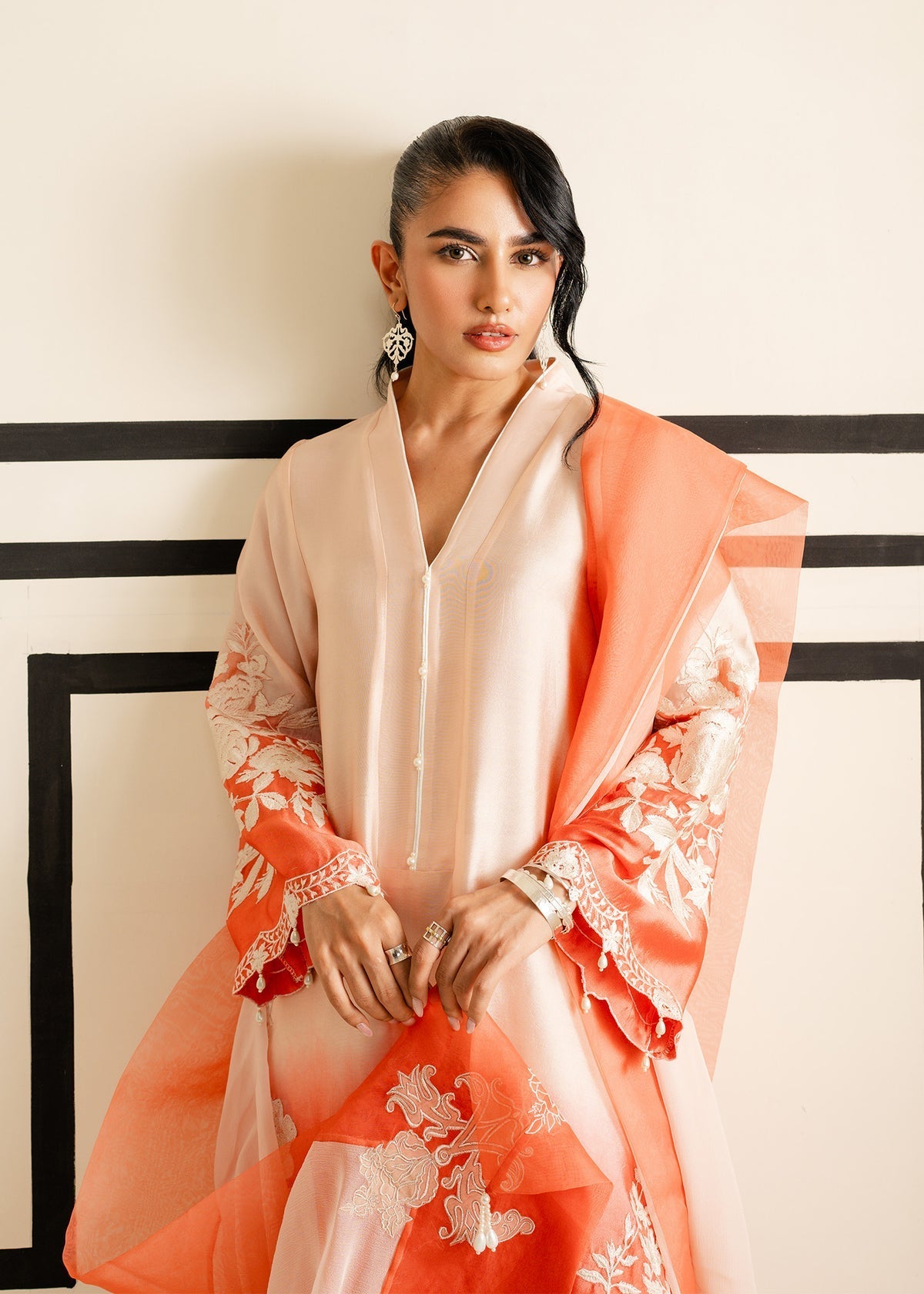 Mahgul | Nooreh Luxe | OmbrÃÂ© Coral - Official Mahgul stockist in UK - Sakeena London