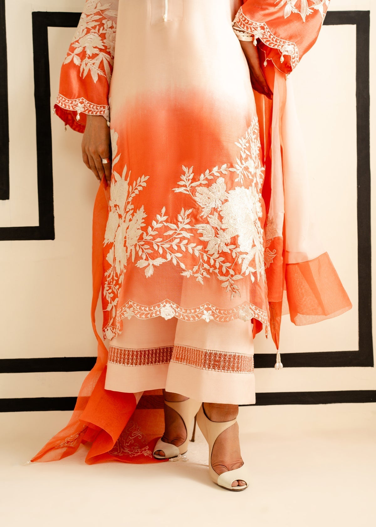 Mahgul | Nooreh Luxe | OmbrÃÂ© Coral - Official Mahgul stockist in UK - Sakeena London