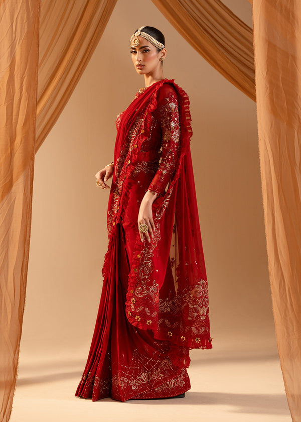 Paras by Pasha | Noor -e- Jahan Saree Collection | Laal-e-Jahan - Official Paras by Pasha stockist in UK - Sakeena London