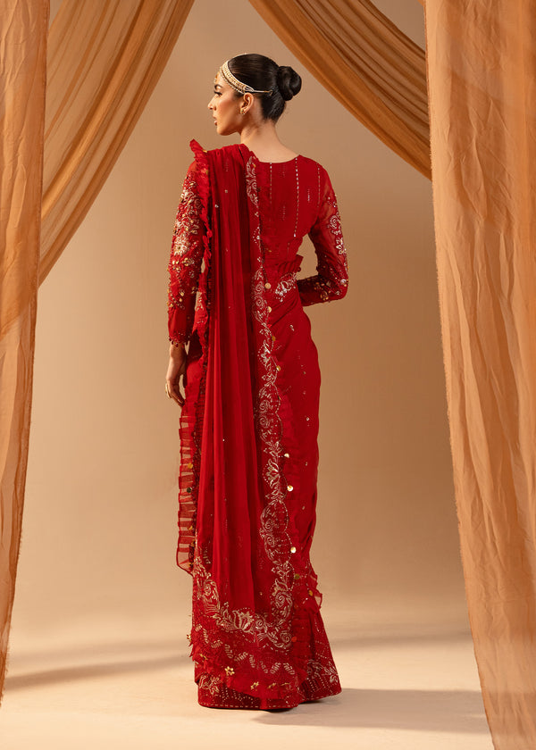 Paras by Pasha | Noor -e- Jahan Saree Collection | Laal-e-Jahan - Official Paras by Pasha stockist in UK - Sakeena London