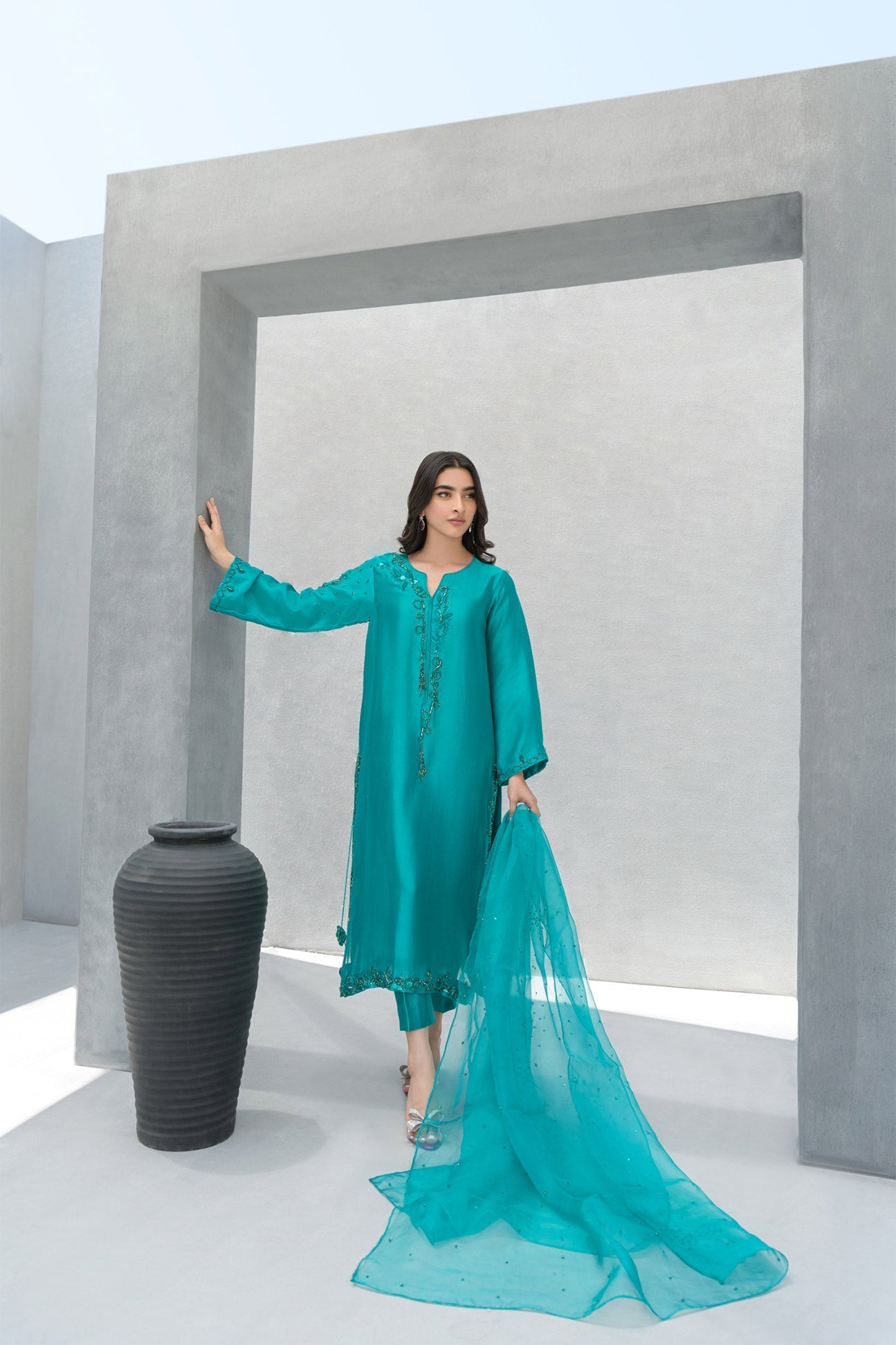 Flairs Studio | Luxury Pret | Aquamarine - Official Flairs Studio stockist in UK - Sakeena London