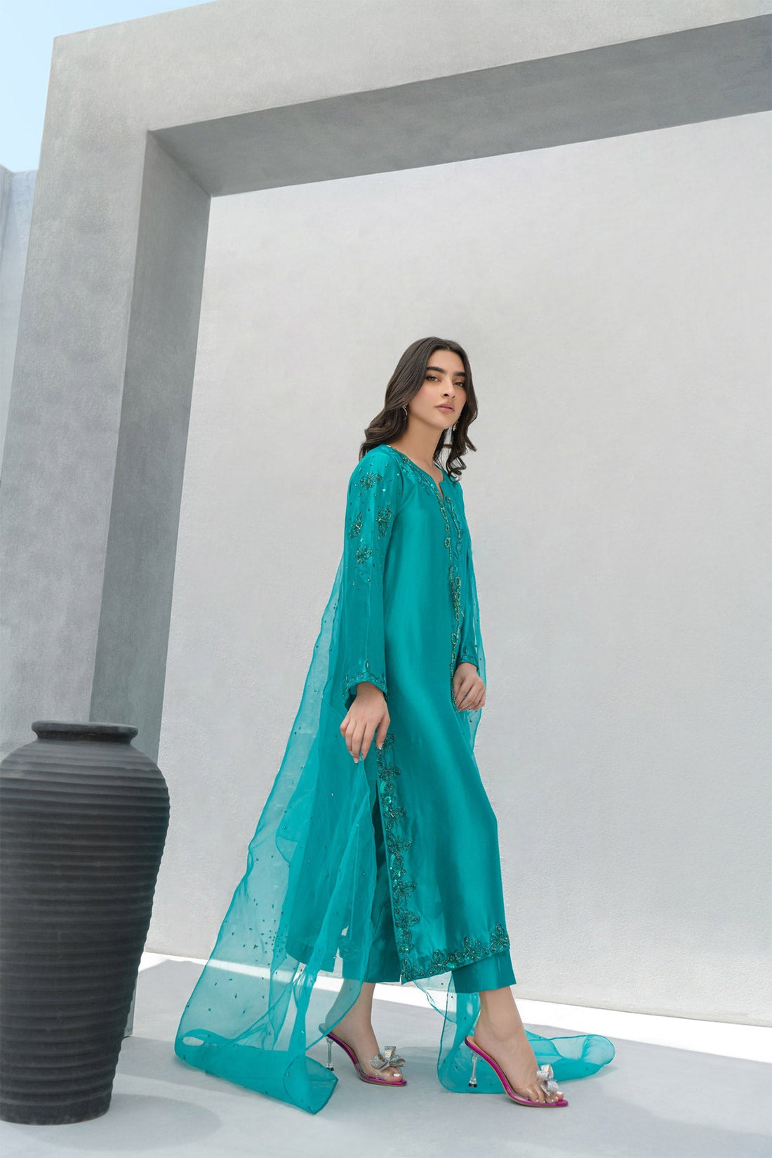 Flairs Studio | Luxury Pret | Aquamarine - Official Flairs Studio stockist in UK - Sakeena London