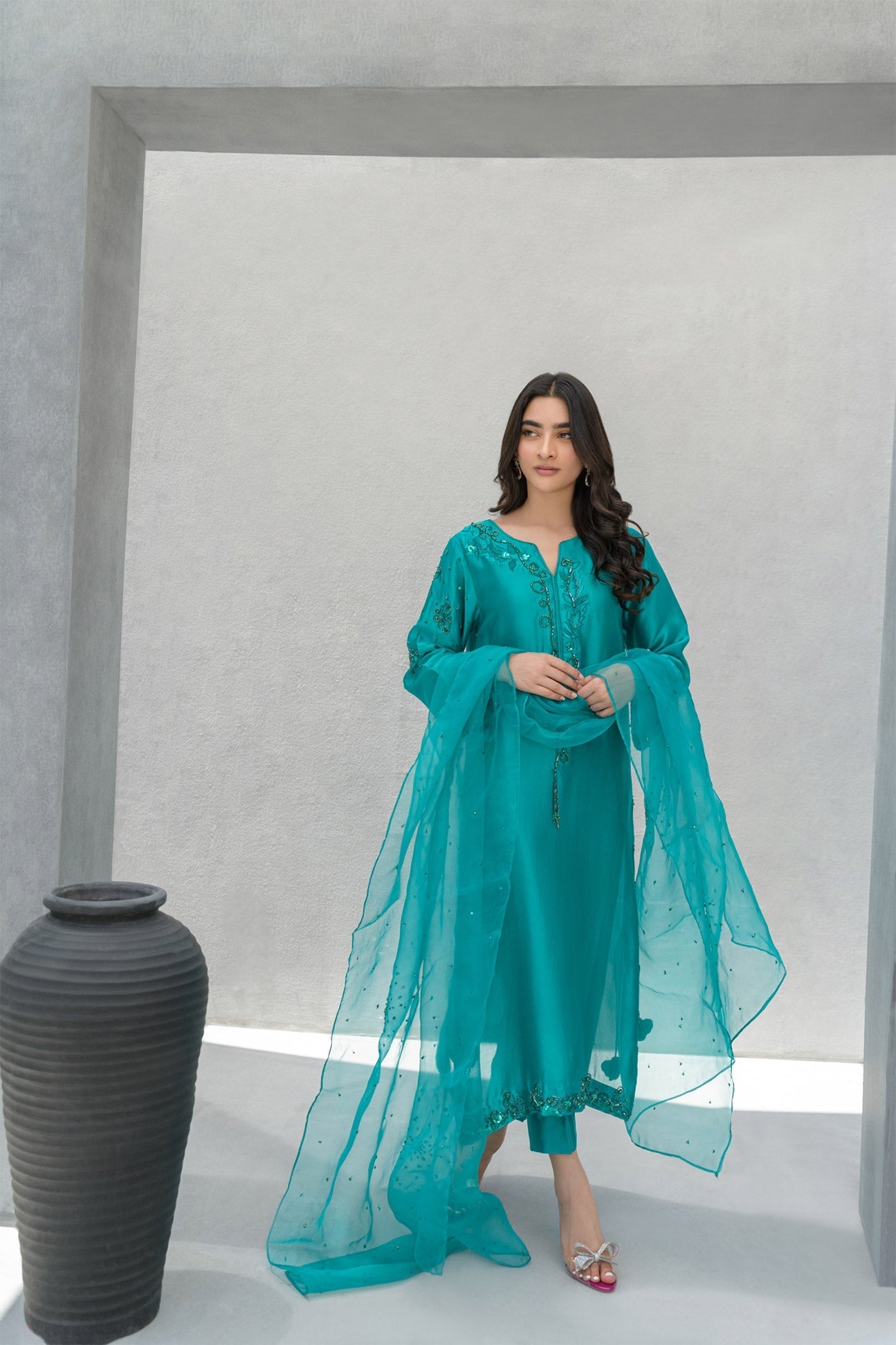 Flairs Studio | Luxury Pret | Aquamarine - Official Flairs Studio stockist in UK - Sakeena London