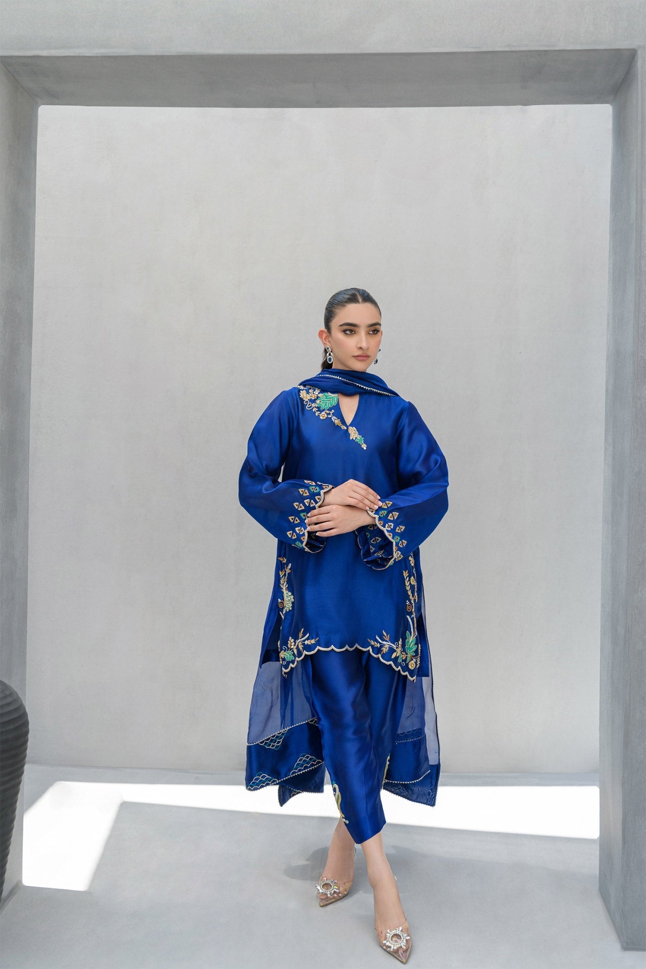 Flairs Studio | Luxury Pret | Ocean Blue - Official Flairs Studio stockist in UK - Sakeena London