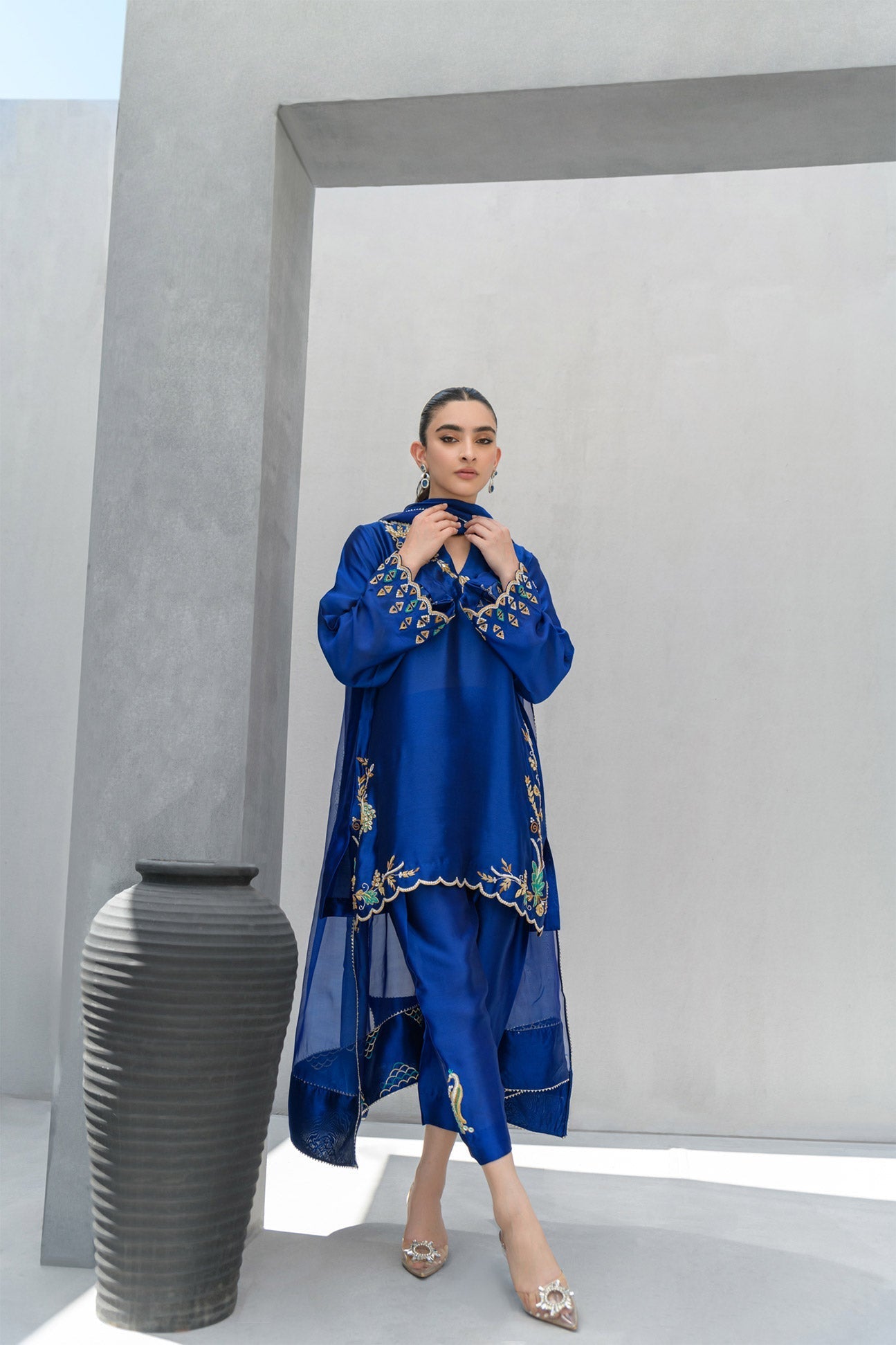 Flairs Studio | Luxury Pret | Ocean Blue - Official Flairs Studio stockist in UK - Sakeena London