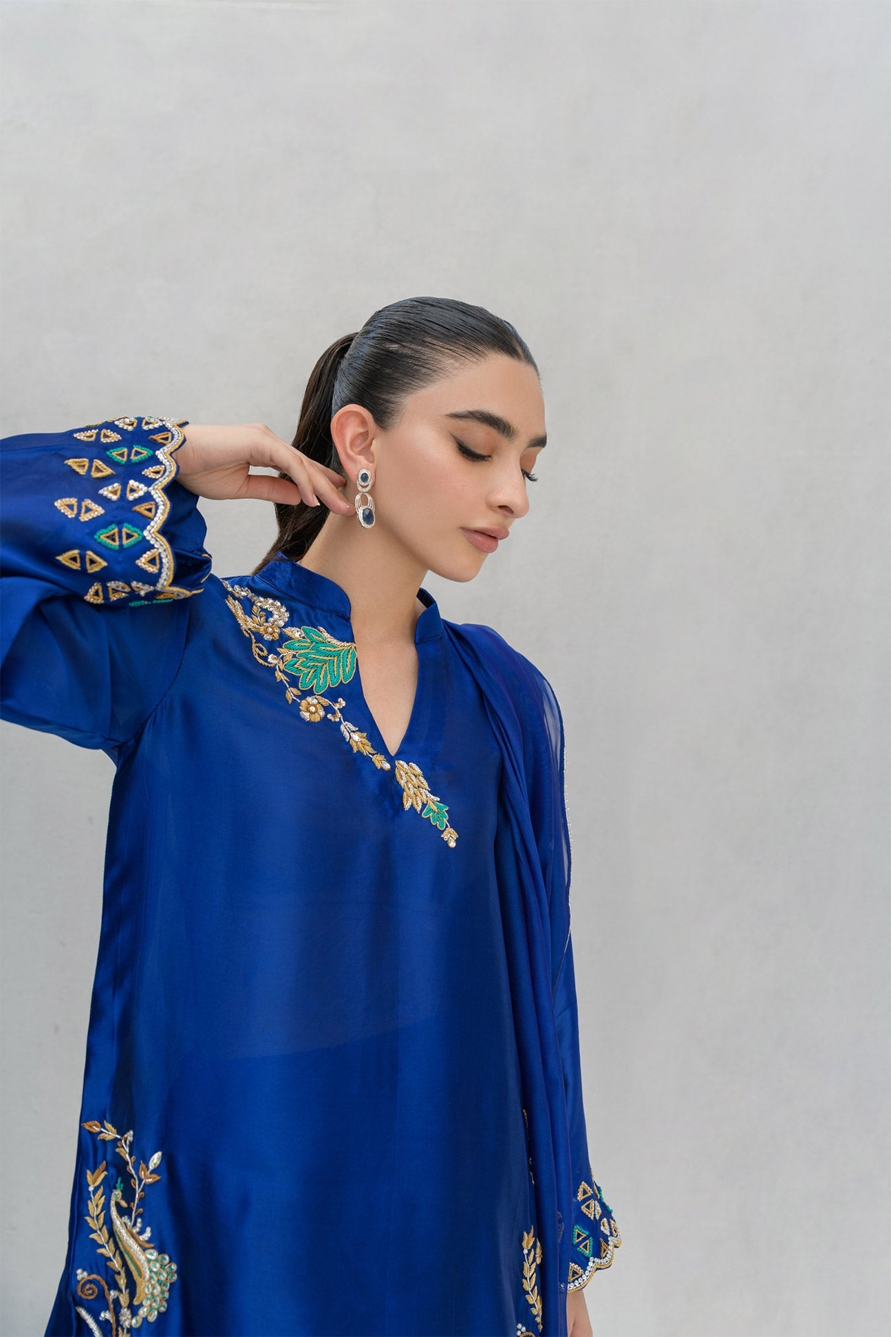Flairs Studio | Luxury Pret | Ocean Blue - Official Flairs Studio stockist in UK - Sakeena London