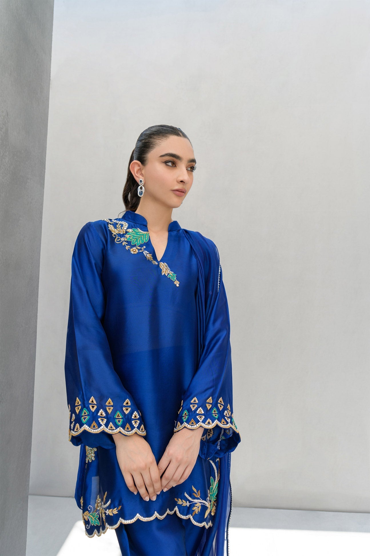 Flairs Studio | Luxury Pret | Ocean Blue - Official Flairs Studio stockist in UK - Sakeena London