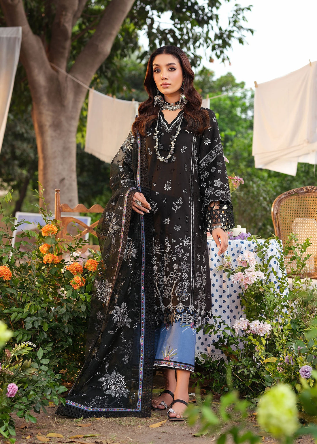 Zarizaa | Echelon Lawn | MIDNIGHT - Official Zarizaa stockist in UK - Sakeena London