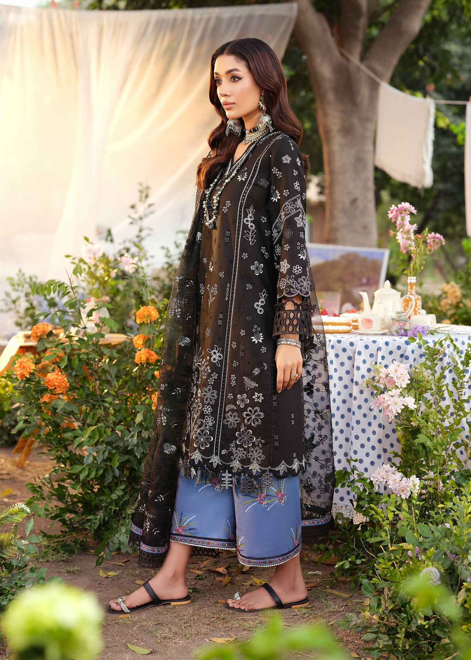 Zarizaa | Echelon Lawn | MIDNIGHT - Official Zarizaa stockist in UK - Sakeena London