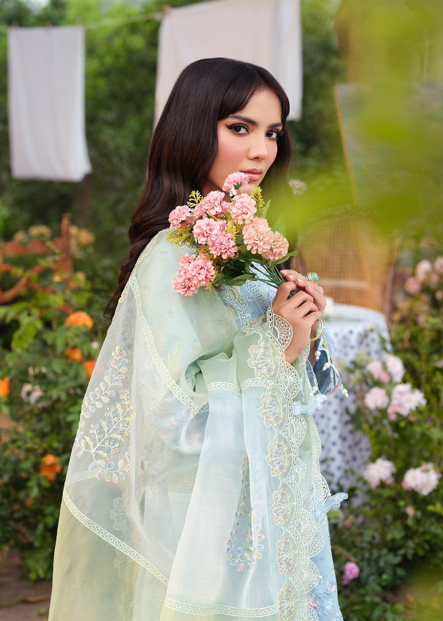 Zarizaa | Echelon Lawn | AZURE - Official Zarizaa stockist in UK - Sakeena London