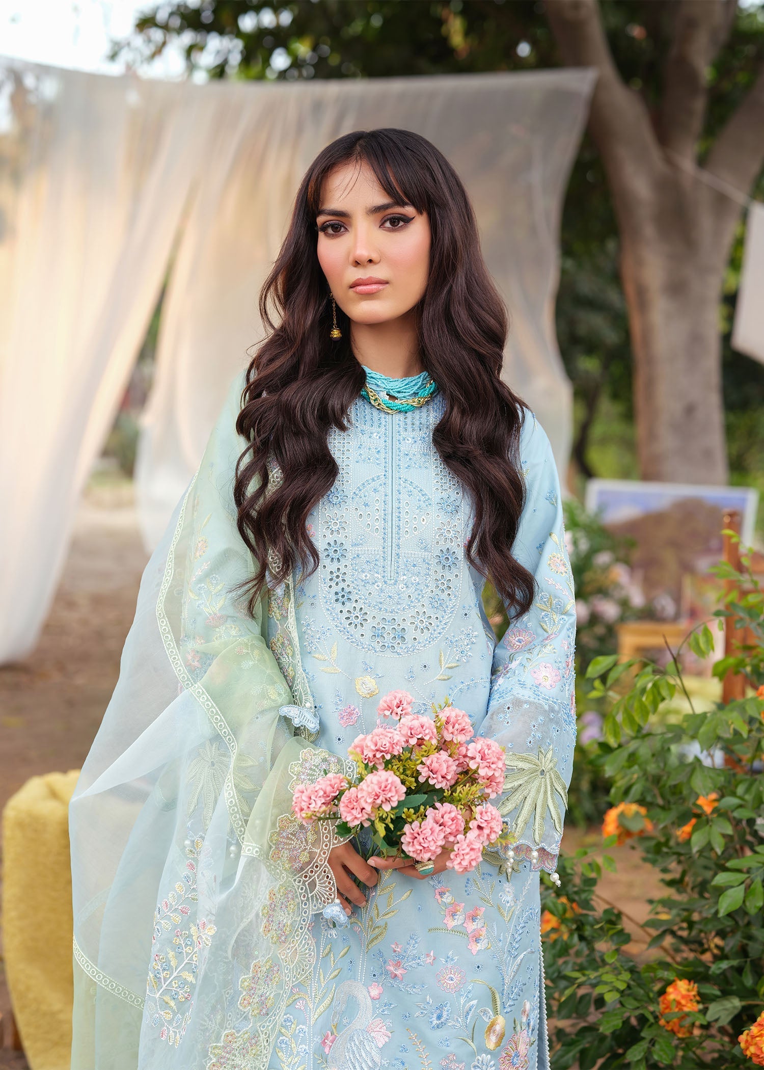 Zarizaa | Echelon Lawn | AZURE - Official Zarizaa stockist in UK - Sakeena London