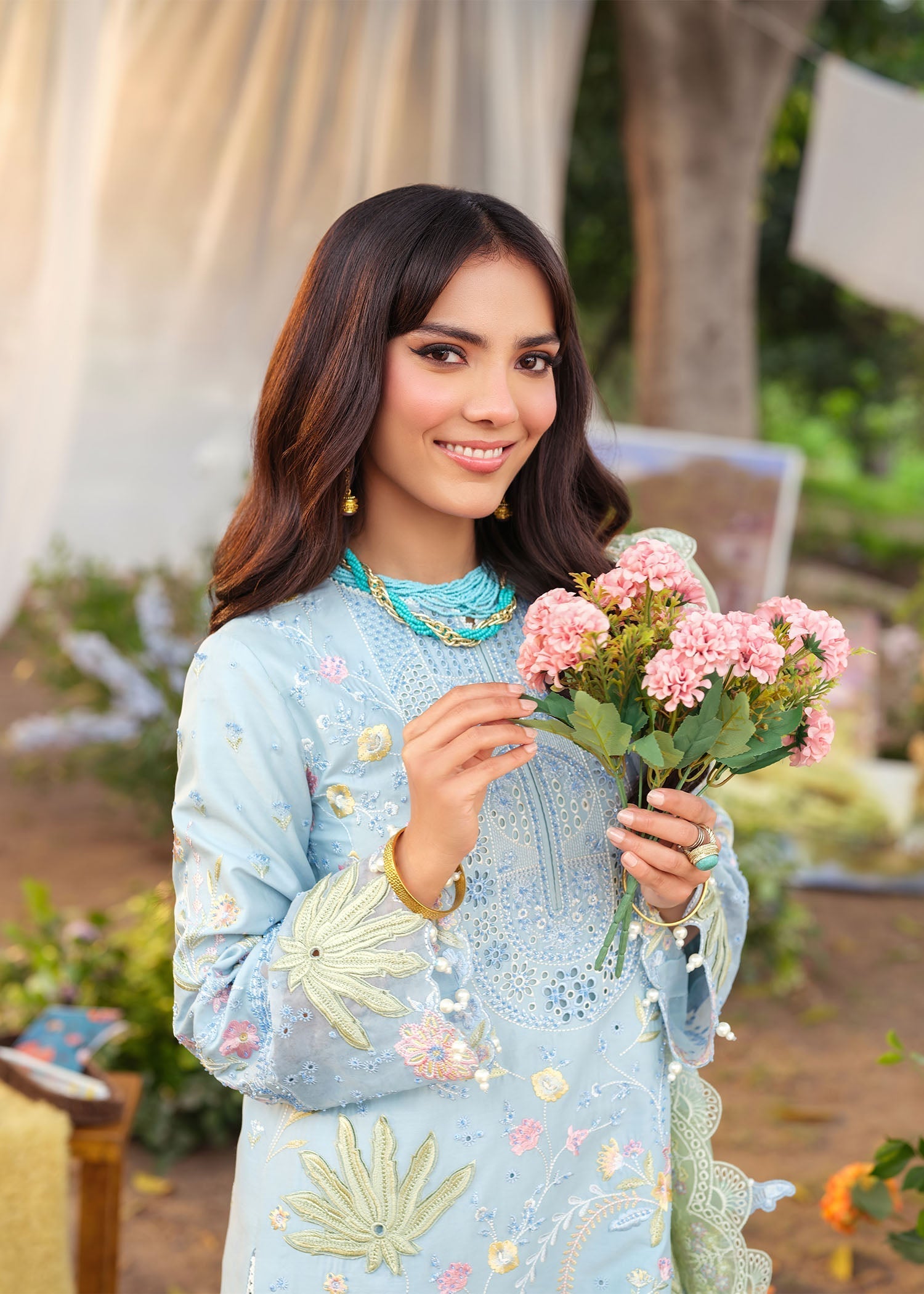 Zarizaa | Echelon Lawn | AZURE - Official Zarizaa stockist in UK - Sakeena London