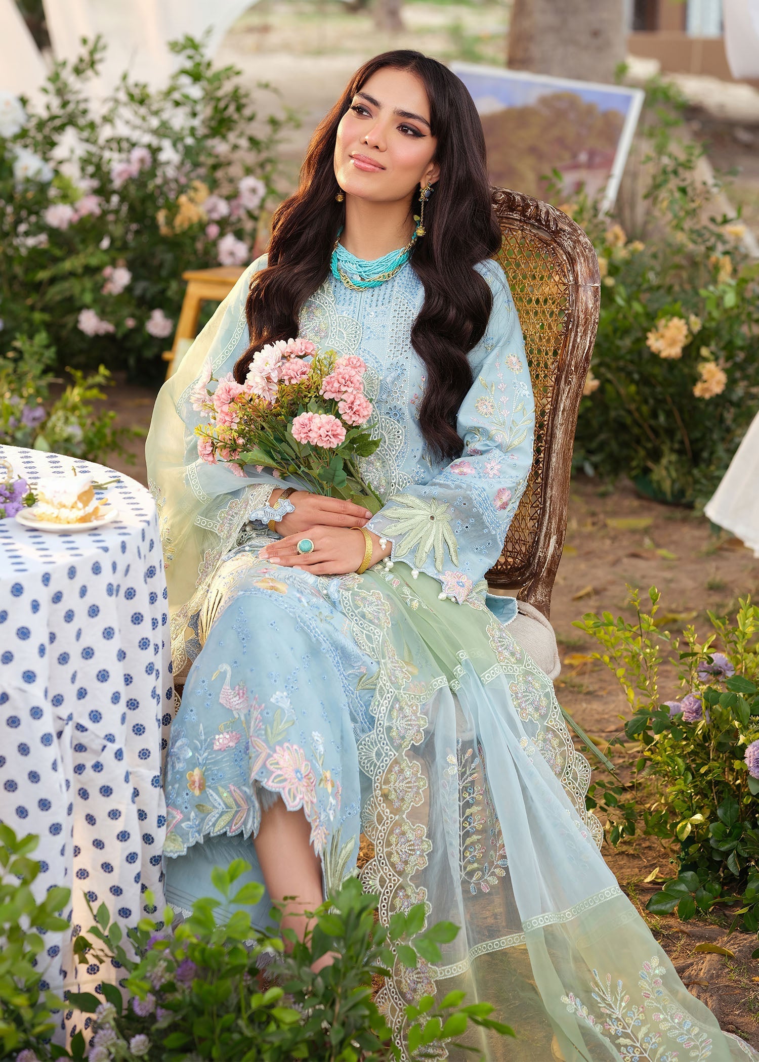 Zarizaa | Echelon Lawn | AZURE - Official Zarizaa stockist in UK - Sakeena London