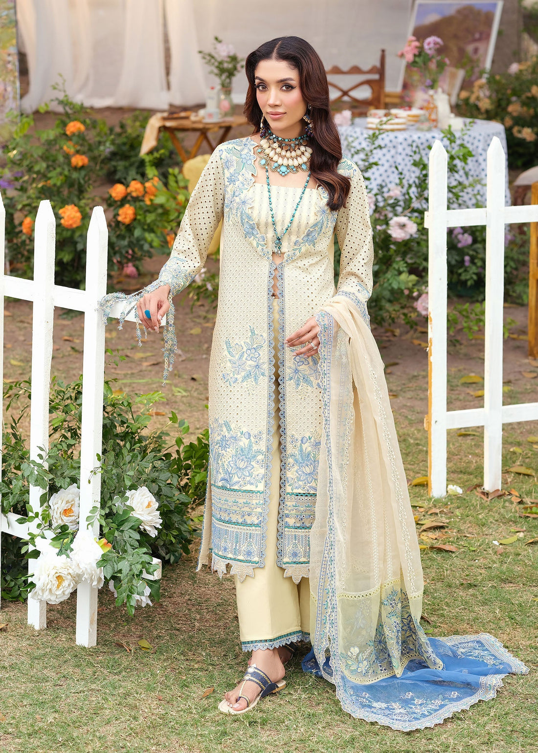 Zarizaa | Echelon Lawn | LAGOON - Official Zarizaa stockist in UK - Sakeena London